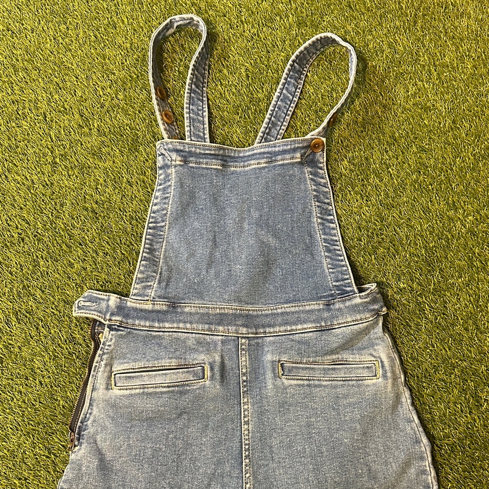 Faherty Blue Denim Overalls